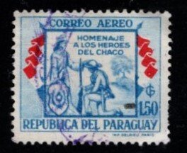 Paraguay - #C240 Republic & Soldier - Used