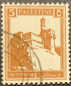 PALESTINE. BRITISH MANDATE. 5 m. Orange. SG #93. Lot of 52 stamps used