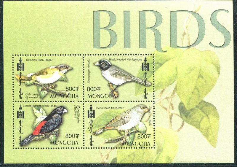 Mongolia 2003 Sc 2549 Birds Tanager CV $6.25