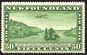 NEWFOUNDLAND #C10 Mint - 1931 50c Green, Wmkd
