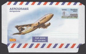 ROMANIA 1983 4650L plane / airport aerogramme - fine unused.................N186