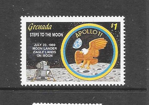 BIRDS - GRENADA #1738-SPACE-MOON LANDER EAGLE  MNH