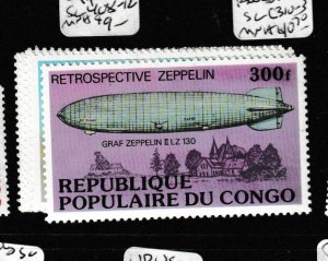 Congo Peoples Republic Zeppelin SC 408-12 MNH (2gem)