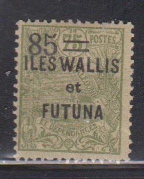 WALLIS & FORTUNA ISLANDS  Scott # 36 MH - Overprint & Surcharge