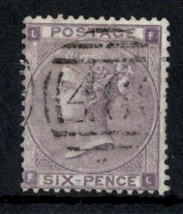 GB 1862 6d lilac sg84, nibbled perfs otherwise very fine used, light numeral c