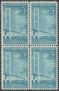 Scott # 1109 - US Block Of 4 - Mackinac Bridge - MNH -1958