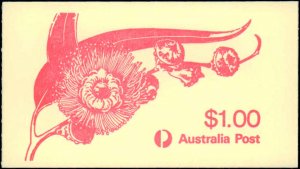 Australia #852a, Complete Set, Unexploded Bklt, 1982, Flowers, Never Hinged