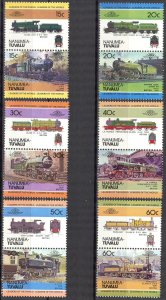 Nanumea Tuvalu 1984 trains Locomotives (I) set 12 MNH