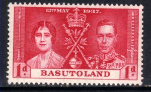 Basutoland 1937 KGV1 1d Scarlet Coronation Umm SG 15 ( D828 )