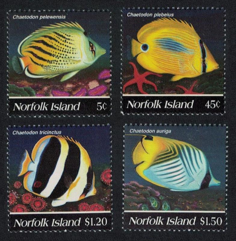 Norfolk Butterflyfishes 4v SG#591-594 SC#577-580