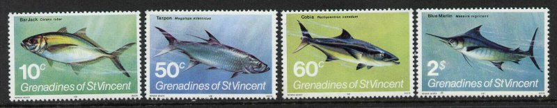 St Vincent Grenadines 218-221 MNH Fish