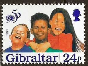 Gibraltar ~ Scott # 715b ~ MNH ~ UNICEF