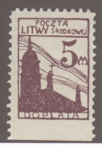 Cent. Lithuania, Scott #J5, MH