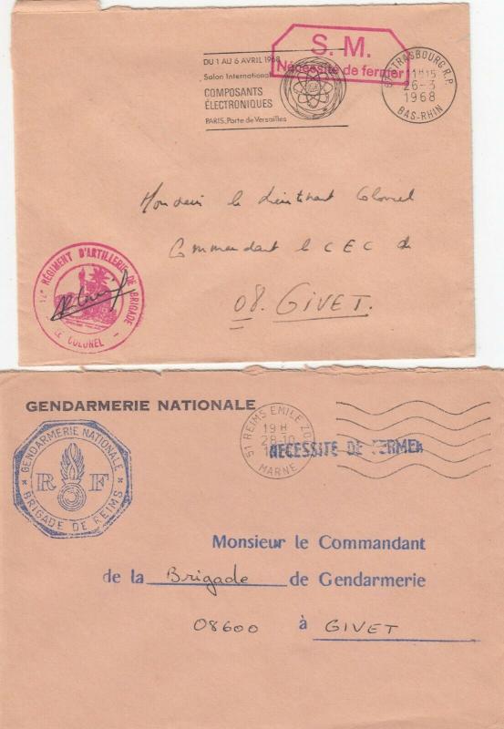 France 17 Military Covers 1960s