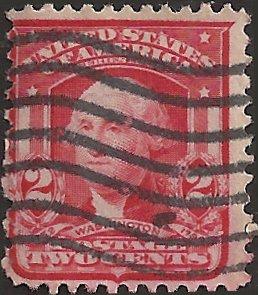 # 319Fj Carmine Rose Used George Washington Type II