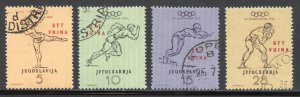 Trieste Zone B Scott 51-54 ULH - 1952 Helsinki Olympics - SCV $2.80