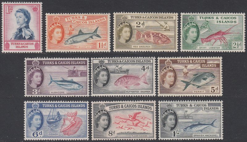 Turks And Caicos 121-130 MNH Short Set CV $8.90