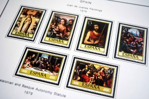 COLOR PRINTED SPAIN 1976-1993 STAMP ALBUM PAGES (101 illustrated pages)