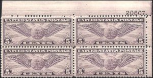 C16 Mint,OG,NH... Plate Block of 4... SCV $75.00