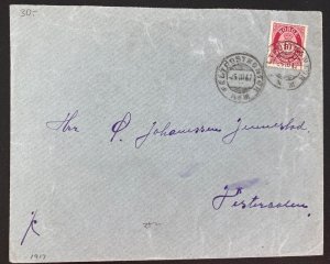 1917 Fieldpost Norway Military Mail WWI Cover