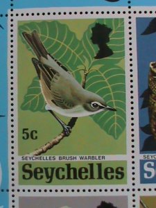 SEYCHELLES STAMP:1972-SC#304A  RARE BIRDS  MNH - S/S SHEET POST OFFICE FRESH