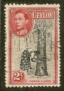 Ceylon   Scott  2278d          Tapping  Rubber Tree,  King