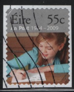 Ireland 2009 used Sc 1824 55c Girl writing letter An Post 25th ann Perf 11 x ...