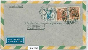 BRAZIL  - POSTAL HISTORY  -  AIRMAIL COVER to ITALY