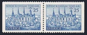 Sweden 451 pair, MNH. Michel 383 D/D. Founding of Stockholm, 1953.