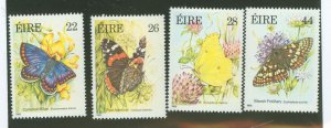 Ireland #612-615  Single (Complete Set) (Butterflies)