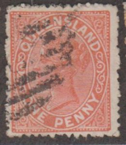 Queensland - Australia Scott #57a Stamp - Used Single