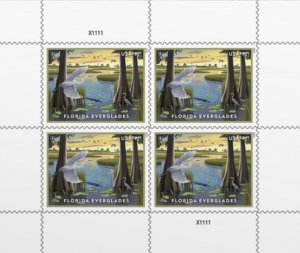 US Florida Everglades Priority Mail Sheet of 4 stamps MNH Ships 22 Jan 2023