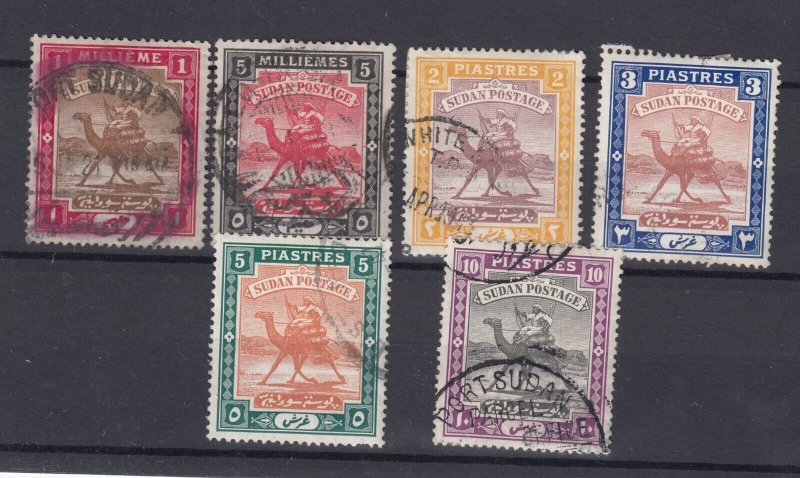 Sudan 1898 Camel Postman Set To 10 Piastres VFU BP8753