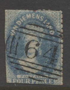 STAMP STATION PERTH Tasmania #13 QV Definitive Wmk. 75 Used 1857