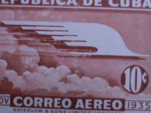​CUBA 1936 SC#C23 ALLEGORY OF FLIGHT -AP 10-MNH-OG VF-67 YEARS OLD STAMP
