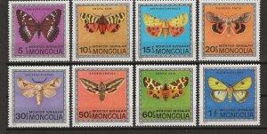 MONGOLIA 1974 SG 798/802 MNH