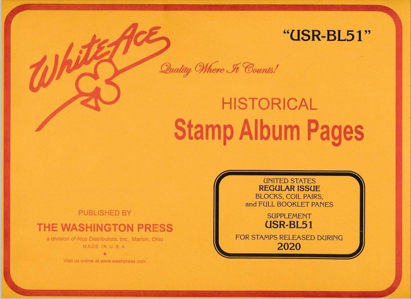 WHITE ACE 2020 United States US Regular Issue Blocks Album Supplement USR-BL51