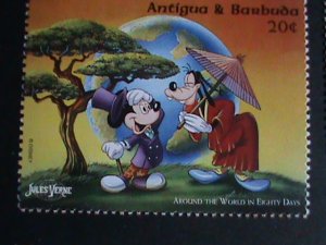 ​DISNEY-ANTIGUA & BARBUDA STAMP-1979 DISNEY CARTOON-MICKY ON THE MOON MINT SET