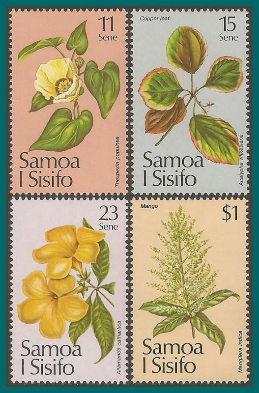Samoa 1981 Christmas Flowers, MNH 562-565,SG607-SG610