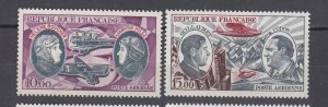 J45828 JL stamps 1972 france set mh #c46-7 airplanes