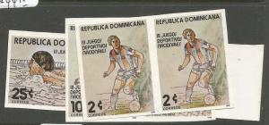 Dominican Republic 1979 Games Sport SC 815-6, C298 Imperf Pairs MNH (4cuv) 