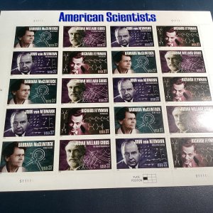 Scott# 3906-09-37 cent-American Scientists-Sheet Of 20 Stamps-MNH-2005-US