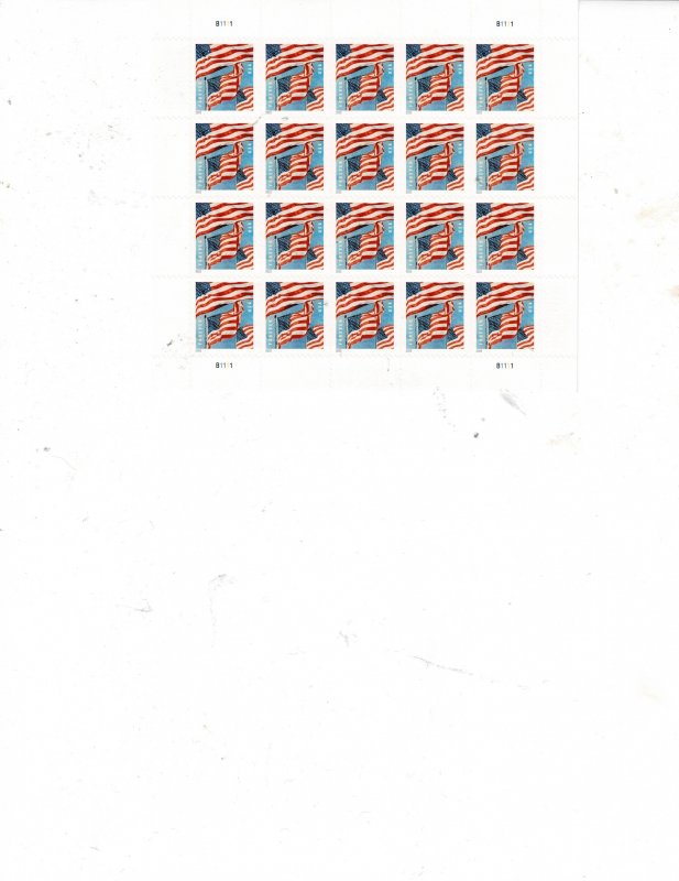 Flag 60 cent US Postage Sheet #5654 VF MNH