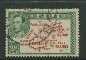 Fiji - Scott 134 - KGVI - Definitive - 1941 - Used - Single 2.1/2p - Stamp