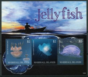 Marshall Islands 2019 MNH Moon Crown Jellyfish 1v S/S Marine Animals Stamps