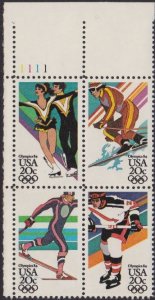 2070a Winter Olympics Plate Block MNH
