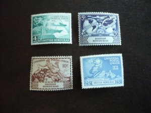 Stamps - British Honduras - Scott# 137-140 - Mint Never Hinged Set of 4 Stamps