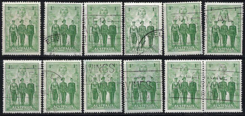 Australia 184 Used Lot of 22 (See Desc); SCV $33.00 ($1.50ea)