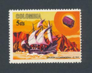 Colombia 1966 Scott 755 MNH - 5c, History of maritime mail