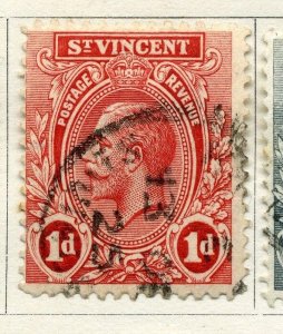 ST.VINCENT;    1921 early GV issue fine used value 1d.